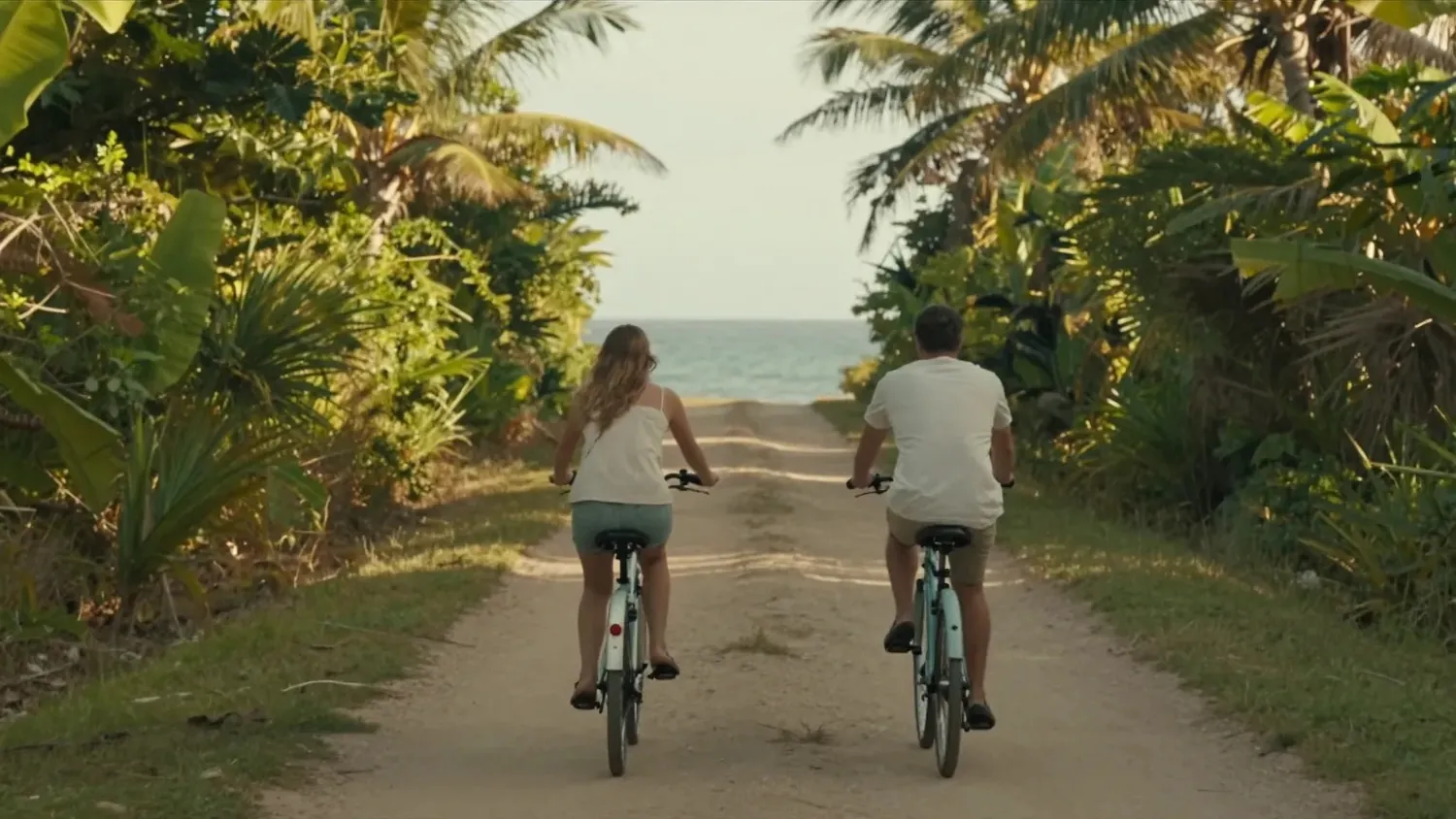 Riding bikes down the lane to the beach